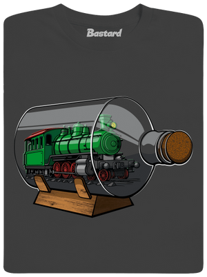 Lokomotiva v láhvi pánské dlouhý rukáv Dark Grey