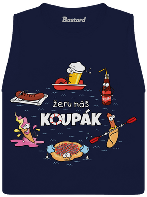 Český koupák dámské tílko volné Navy