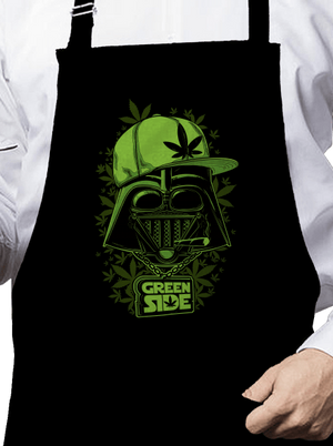 Green Side zástěra Black