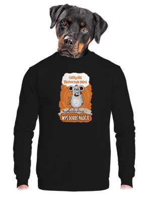 unisex mikina bez kapuce