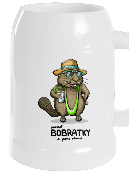 Bobratky půllitr White