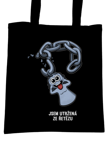 Utržený ze řetězu taška Black