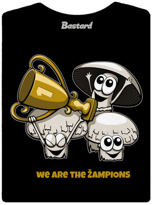 Žampioni dámské tričko s lemem Black