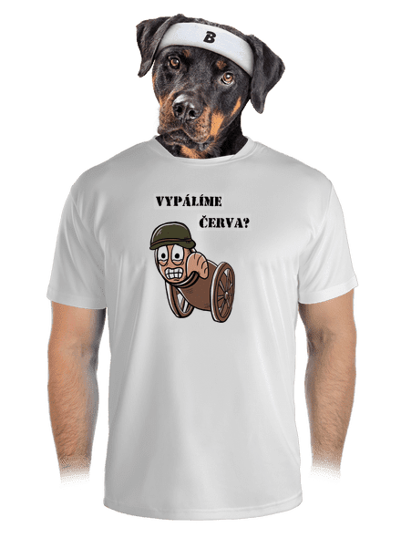 Vypálíme červa? pánské sportovní tričko White