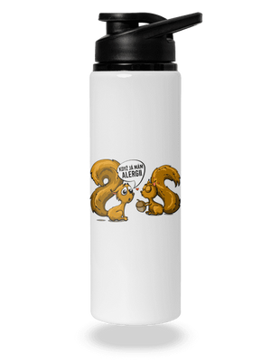 Alergická veverka lahev na vodu White