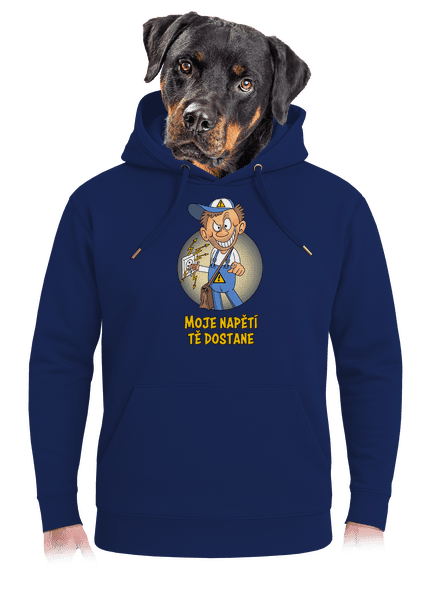 Moje napětí unisex mikina premium Navy