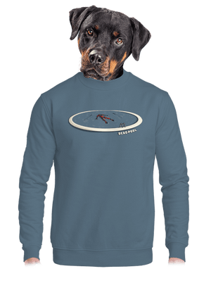 Dead in pool unisex mikina bez kapuce Nordic Blue