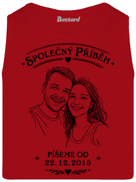 Společný příběh z vlastní fotky pánské tílko Red