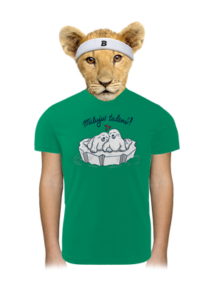 Miluju tulení dětské sportovní tričko Kelly Green Mal