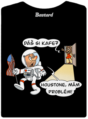 Houstone, mám problém! dámské tričko s lemem Black