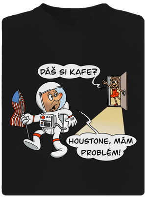 Houstone, mám problém! pánské sportovní tričko Black