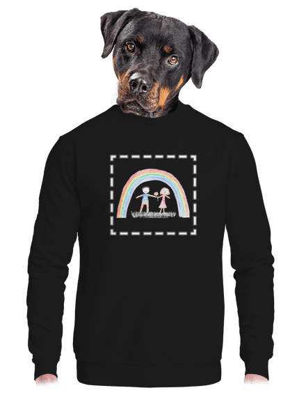 Dětské kresby - nahraj vlastní unisex mikina bez kapuce Black