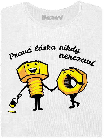 Pravá láska dámské tričko s lemem White