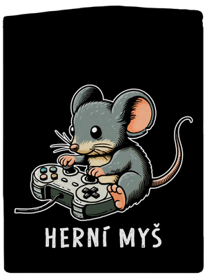 Herní myš dámská mikina na zip Black