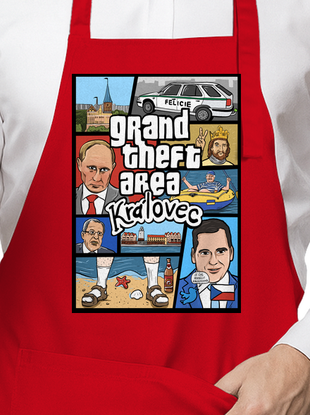 Královec zástěra Red
