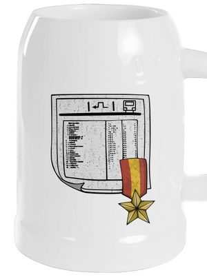 Jízdní řád půllitr White