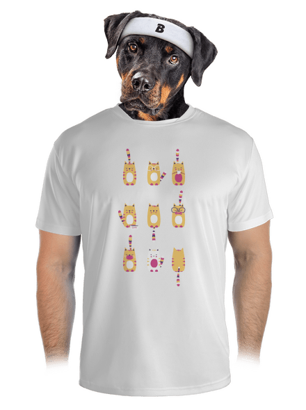 Meow pánské sportovní tričko White