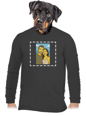 Simpsonovi z vlastní fotky pánské dlouhý rukáv Dark Grey