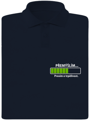 Přemýšlím pánská polokošile Navy Mal