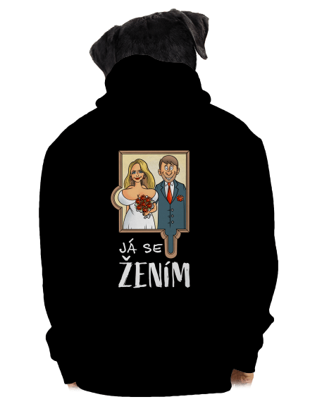 Já se žením/vdávám pánská mikina na zip Black