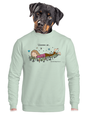 unisex mikina bez kapuce