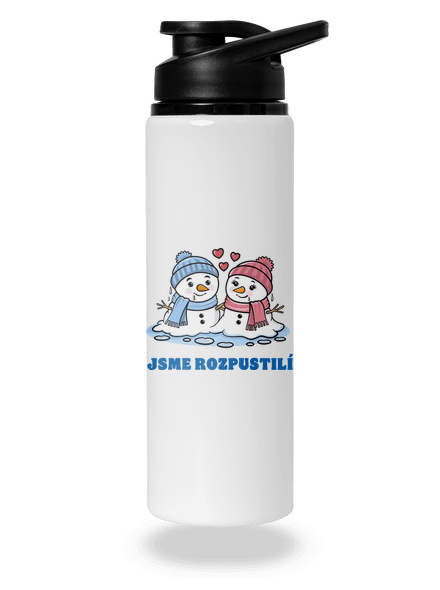 Rozpustilí sněhuláci lahev na vodu White