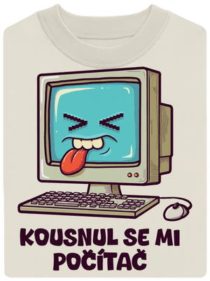 Kousnul se mi počítač unisex mikina bez kapuce Off White