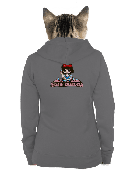 Sněhurka dámská mikina na zip Steel Gray