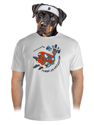 Tvrdě za vítězstvím pánské sportovní tričko White