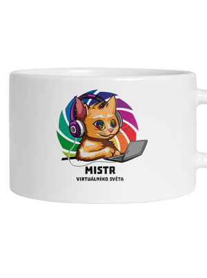 Mistr virtuálního světa hrnek makronka White