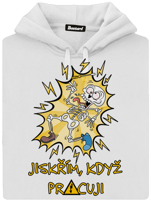 Jiskřím dámská mikina klokanka White