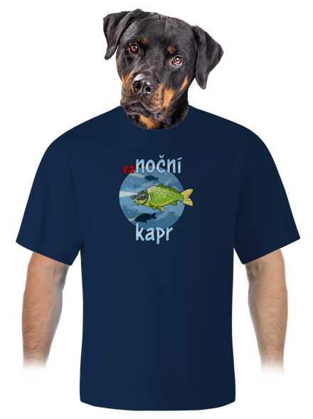 Vánoční kapr unisex tričko oversized Midnight Blue
