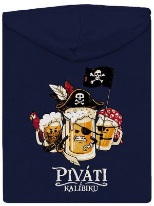 Piváti z Kalibiku pánská mikina na zip Navy