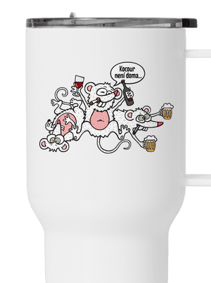 Kocour není doma termohrnek White