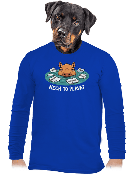 Nech to plavat pánské dlouhý rukáv Royal Blue