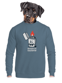 unisex mikina bez kapuce