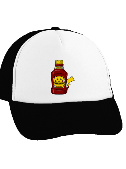 Piketchup kšiltovka truckerka Black cap