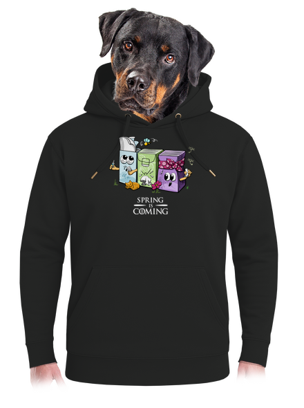 Spring is coming unisex mikina premium Dark Black
