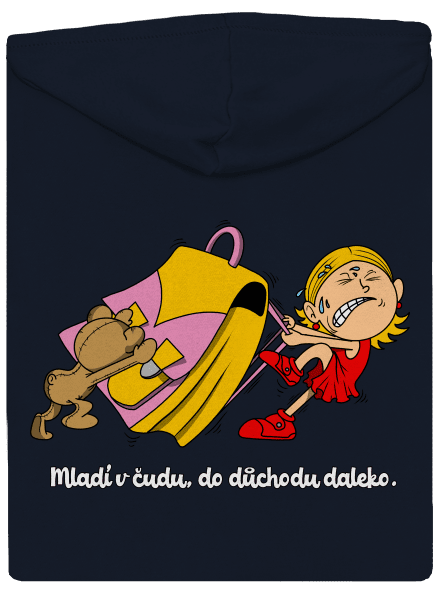 Školačka dámská mikina na zip Navy Mal