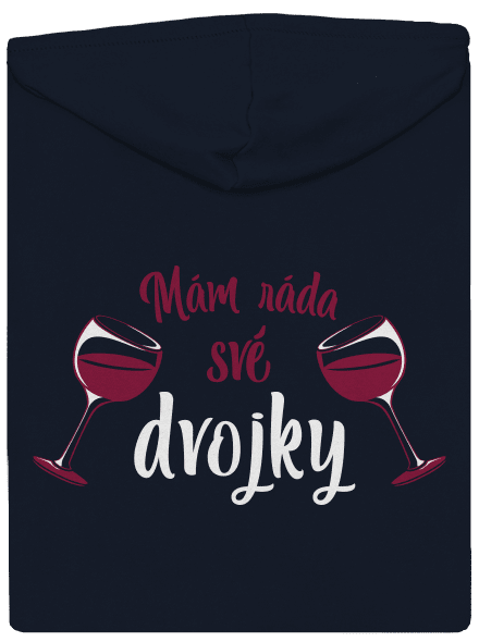 Dvojky dámská mikina na zip Navy Mal