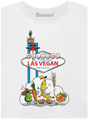 Las Vegan dámské tričko s lemem White