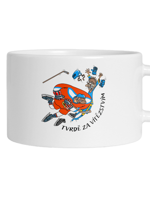 Tvrdě za vítězstvím hrnek makronka White