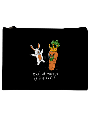 Král je mrkev, ať žije král taštička Black