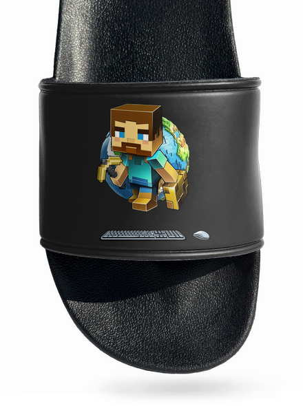 B17: Minecraft pantofle Black
