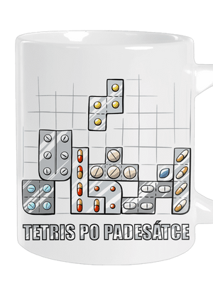 Tetris po padesátce  velký hrnek White