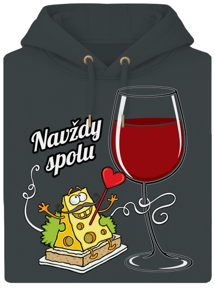 Navždy spolu unisex mikina premium Charcoal