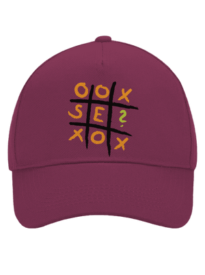 Piškvorky kšiltovka baseballka Burgundy