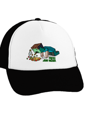 Kostky jsou vrženy kšiltovka truckerka Black cap