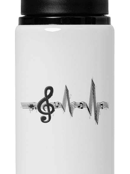 Žiju muzikou lahev na vodu White