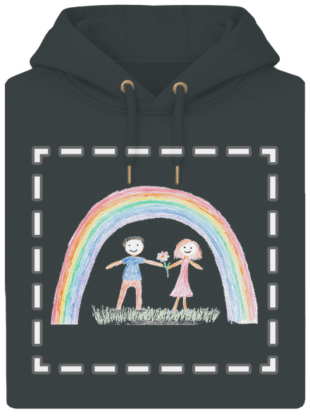 Dětské kresby - nahraj vlastní unisex mikina premium Charcoal